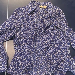 women’s blue ll bean oxford